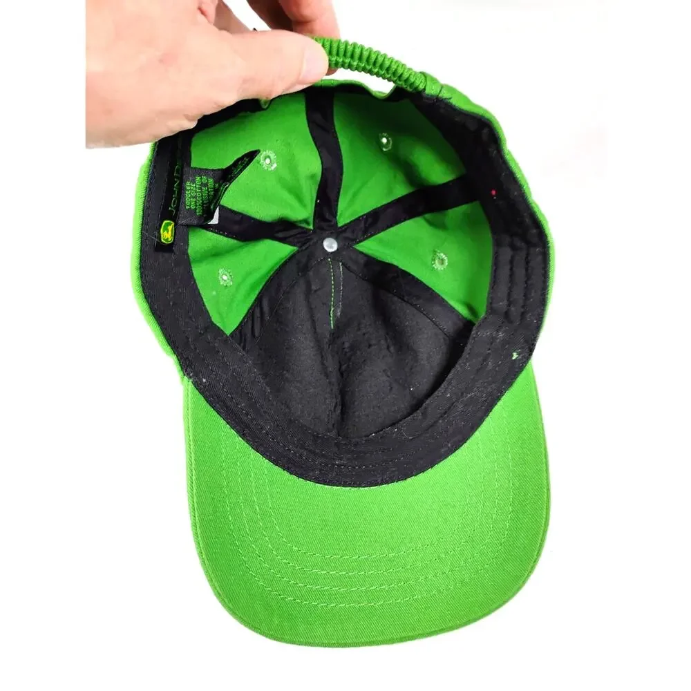 John Deere Daddy's Little Helper Toddler Ball Cap Tractor Green Elastic Hat